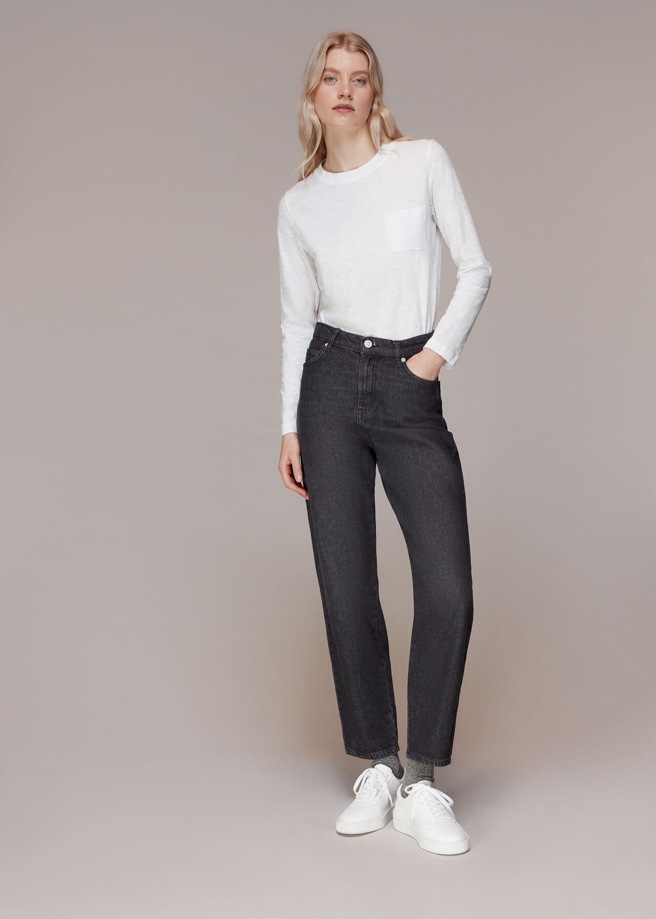 Crew Neck Pocket Top